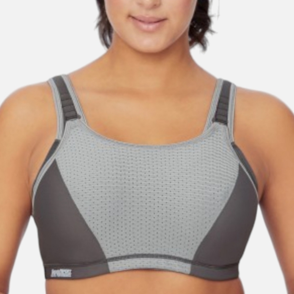 Glamorise Elite Performance Adjustable Support Wire Sport Bra Grey Size 32C NWOT